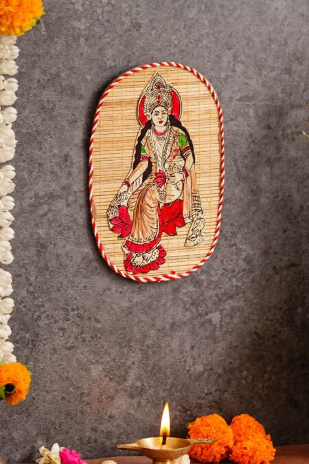 Bamboo Hand Crafted Wall Hangings Of Godess Laxmi Ji For Home Decor